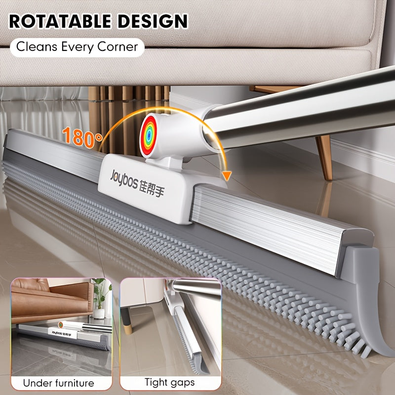 Floor Squeegee with Rubber Lip & TPE Bristles