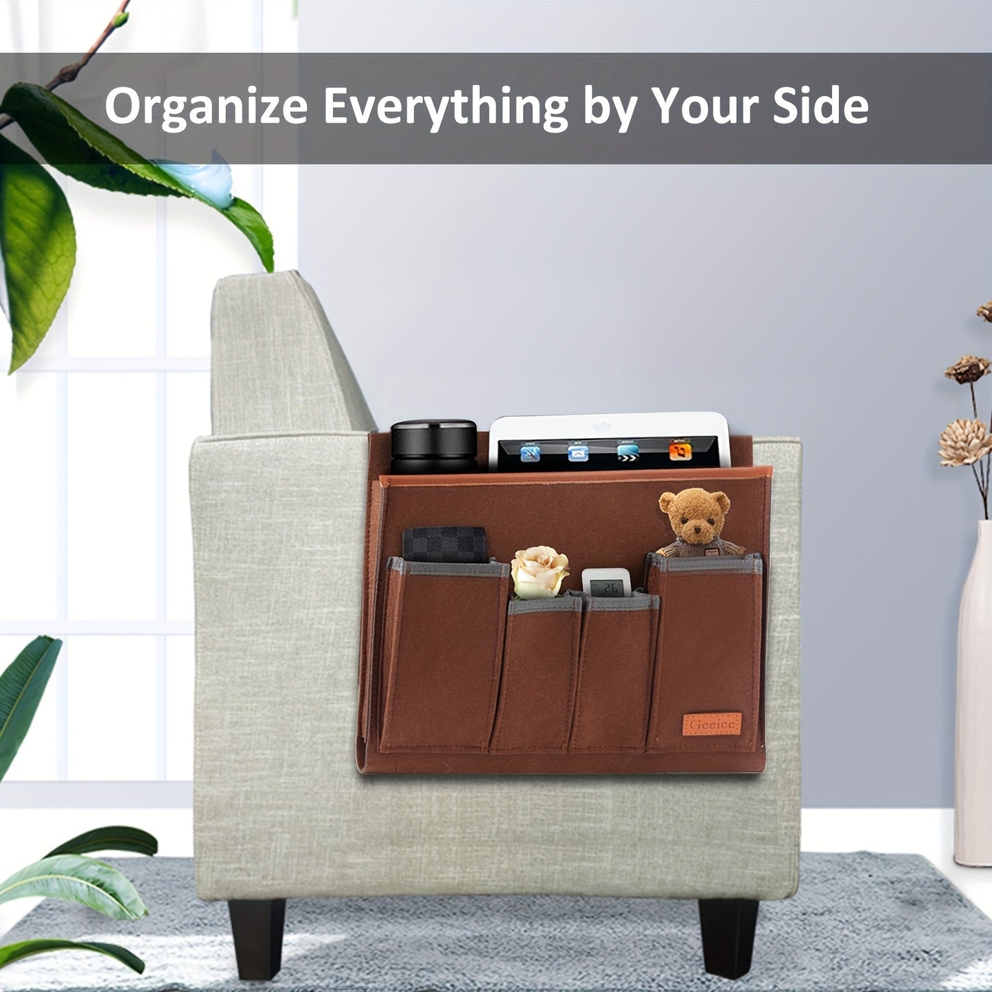 Sofa Armrest Organizer 5 Compartments