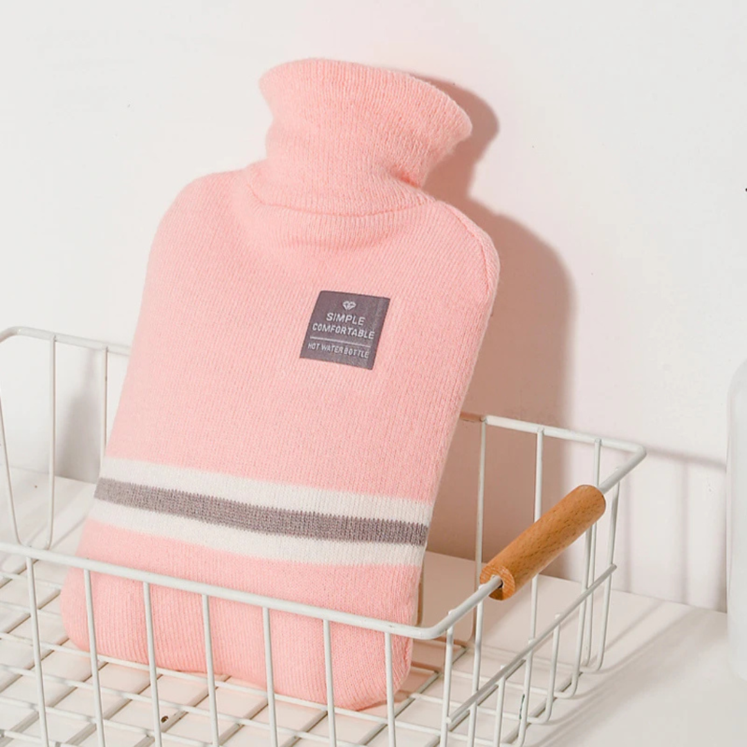 2L Hot Water Bottle with Knit Cover