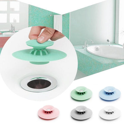 Drain Stopper Silicone with Hair Strainer 4–5 cm