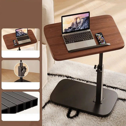 Laptop table with wheels & 360° swivel function, height adjustable