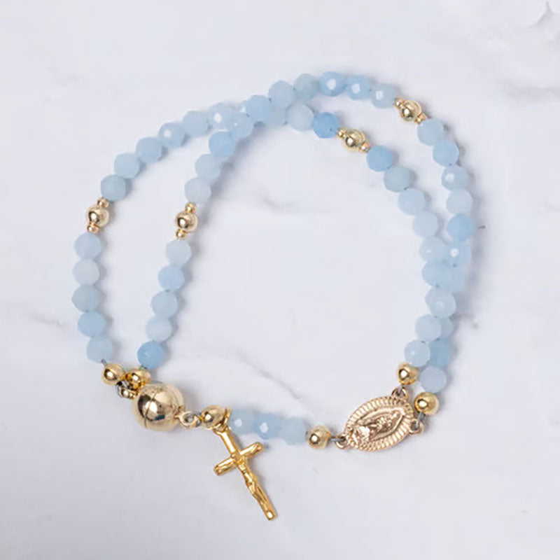 Handcrafted Pearl Prayer Bracelet with Magnetic Clasp