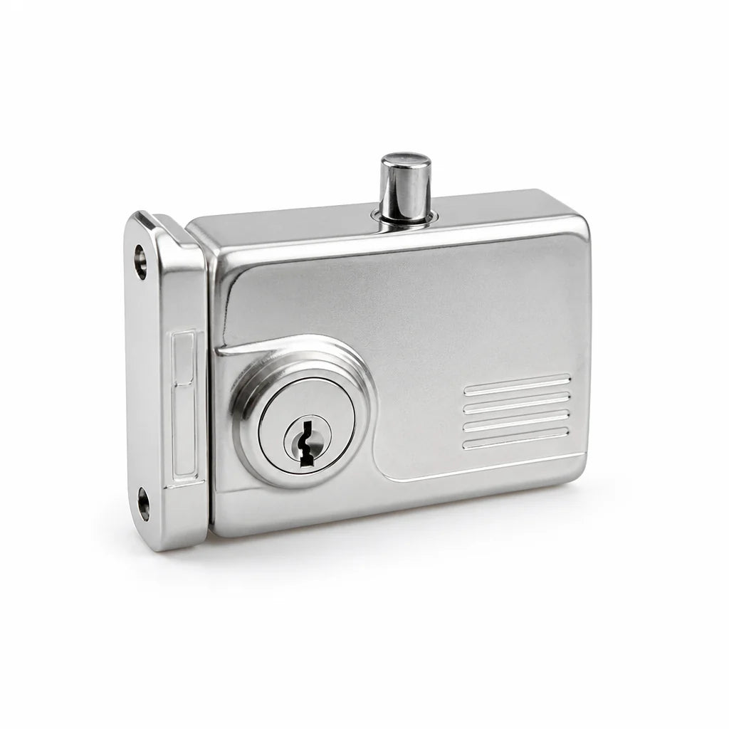 Drill-free door lock with key (Covered screws)