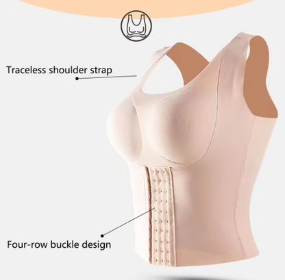 WaistSculpt Push-up Bra with Support Design
