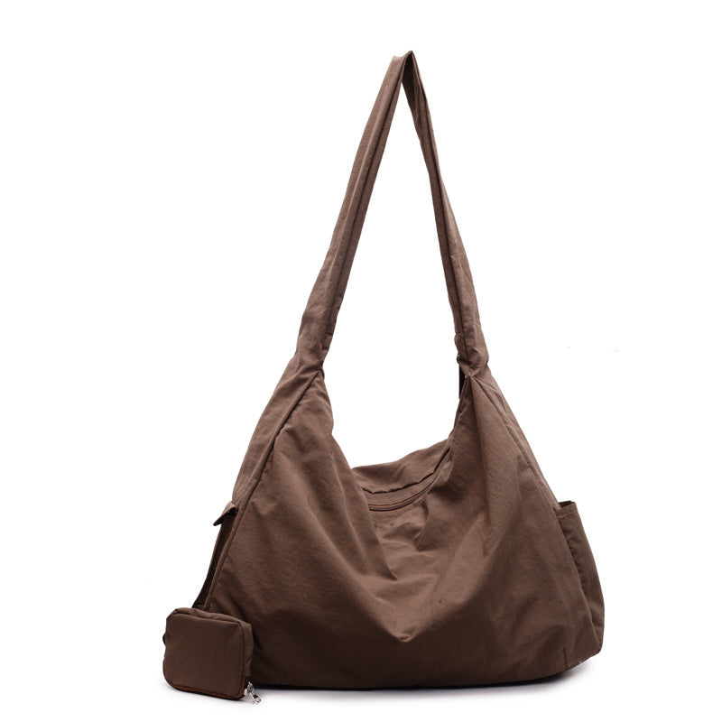 Large Shoulder Bag with Zipper