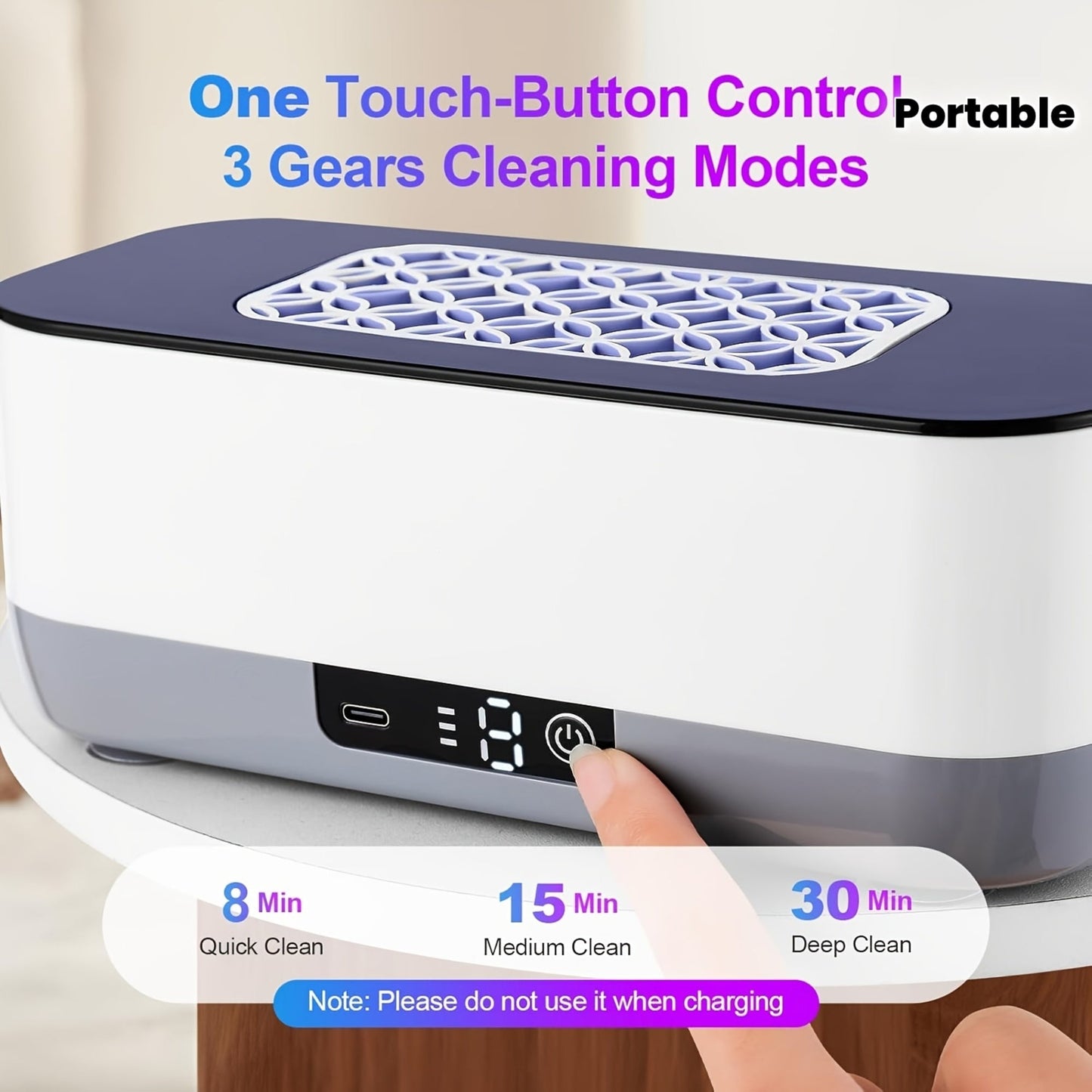 Ultrasonic Cleaner 360° for Jewelry and Dentures