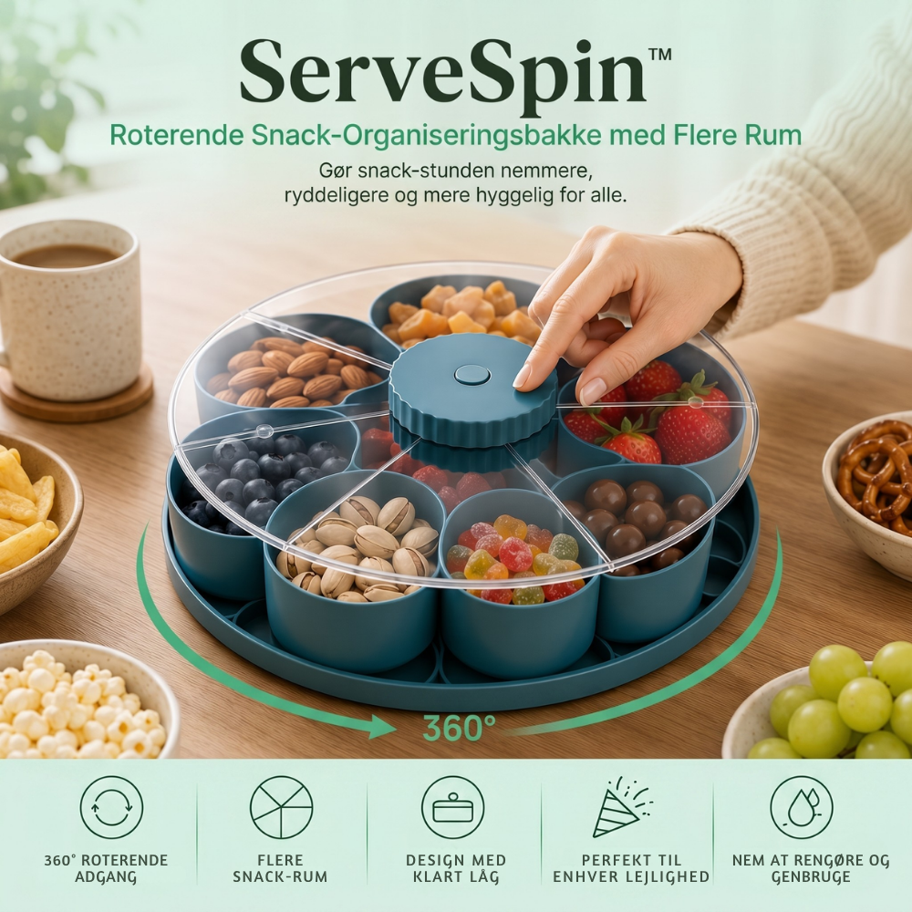 ServeSpin Turntable with Compartments