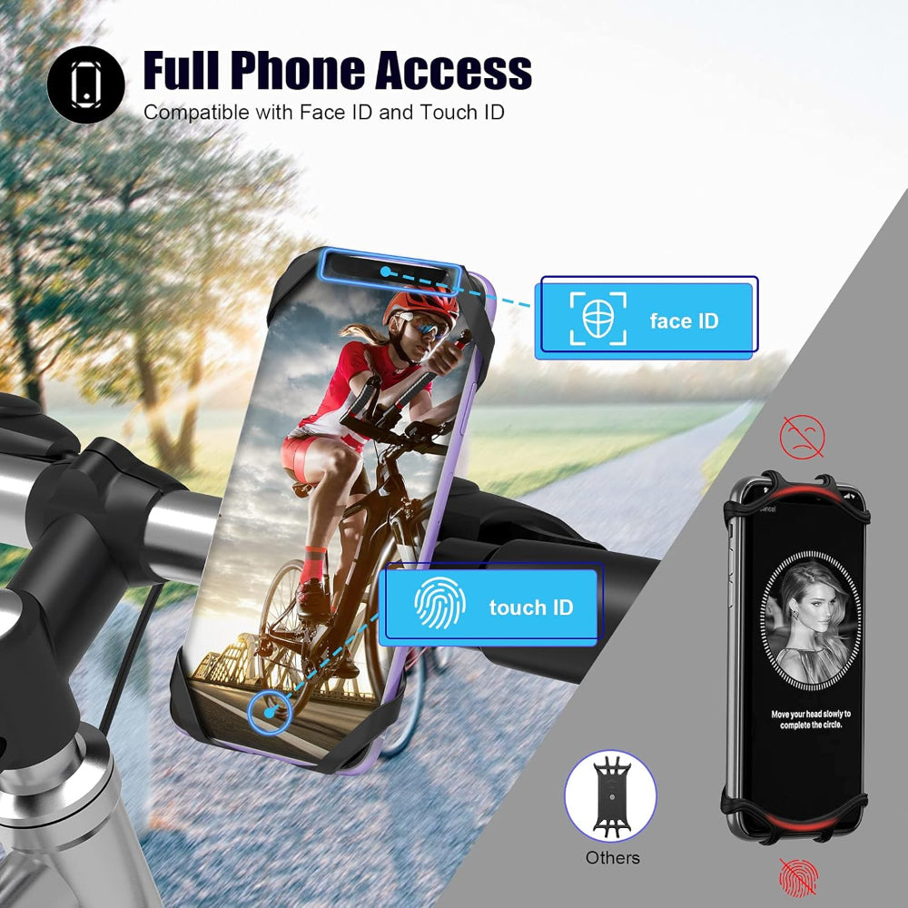 Bicycle Phone Holder 360° Rotatable Removable