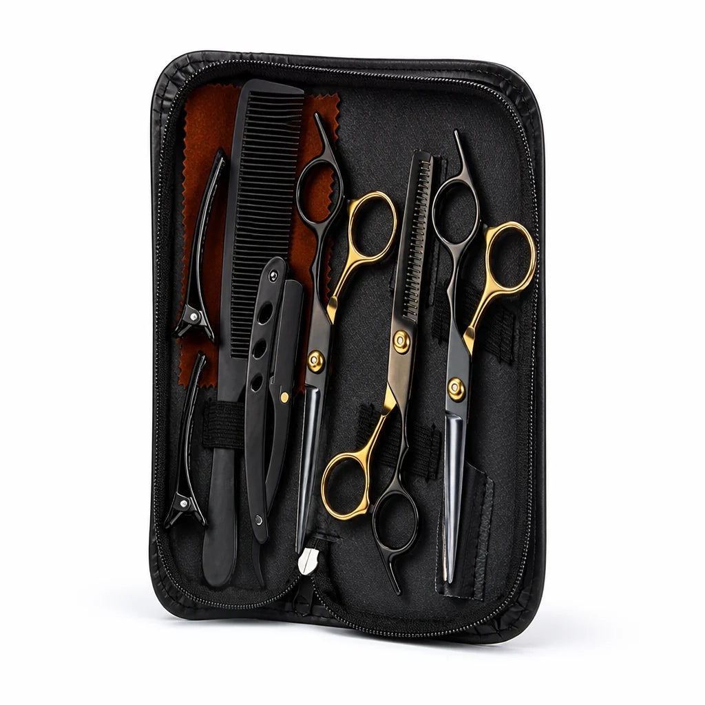 Stainless Steel Ergonomic Thinning and Texturizing Scissors Set