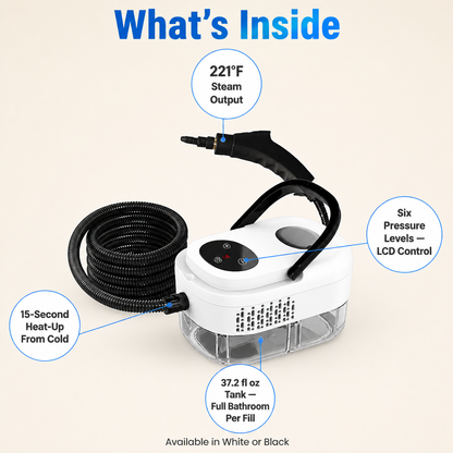 Steam cleaner with high steam temperature