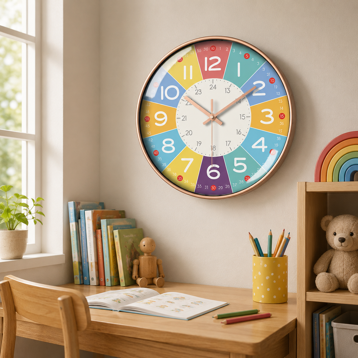SilentKids Wall Clock – Silent for the Children's Room