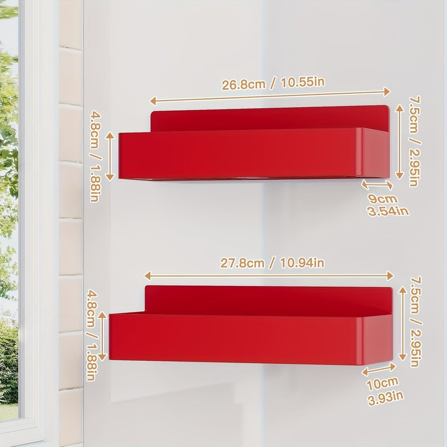 Magnetic Storage Shelf 4-Piece Set