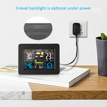 Digital weather station with indoor and outdoor sensor