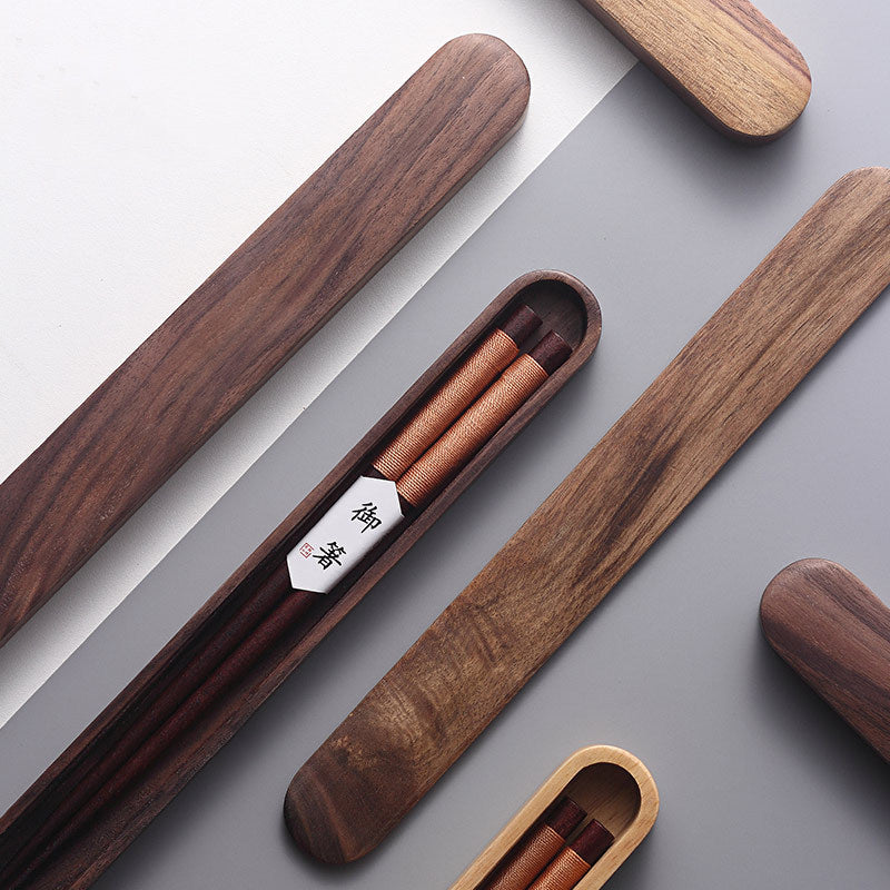 MASU Walnut Wood Chopsticks in Wooden Box