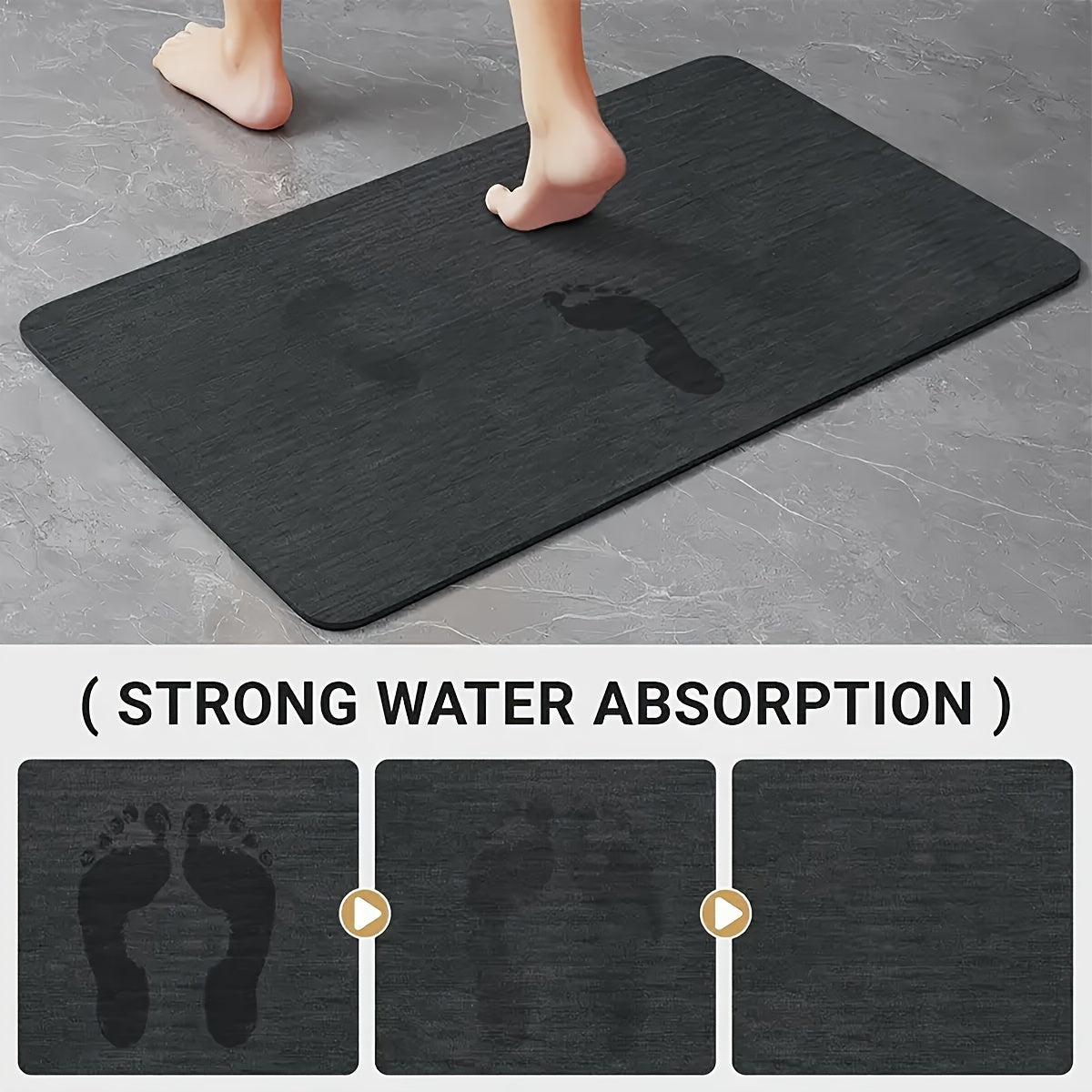 L-Shaped Kitchen Mat Non-Slip & Absorbent