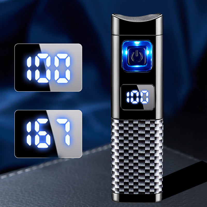 Lighter with LED Display and Triple Jet Flame