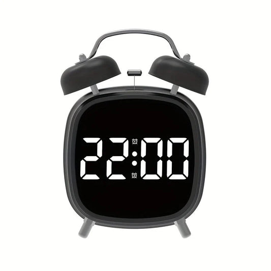 Digital Alarm Clock with Classic Twin Bell
