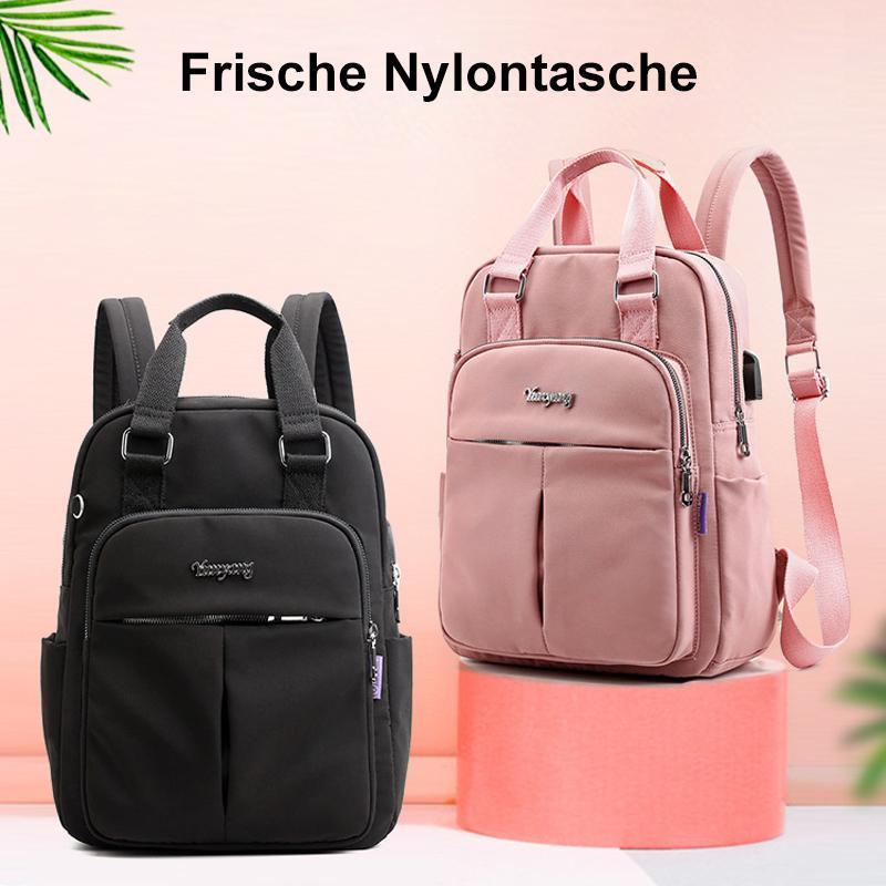 Oxford Rucksack with USB Charging Port, Water-Resistant