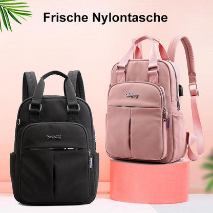 Oxford Rucksack with USB Charging Port, Water-Resistant