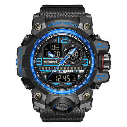 Men's Multifunction Watch with Luminous Display & Water Resistance