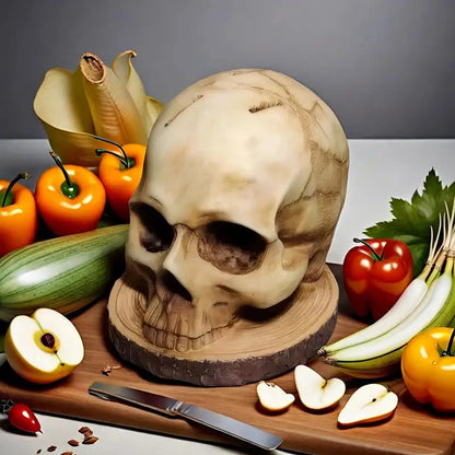 Skull Knife Holder – Gothic Kitchen Decor