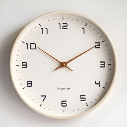 NordicTime Wooden Wall Clock Silent Scandinavian