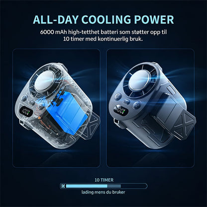 Portable Clip Fan with Cooling Function | 6000mAh Battery