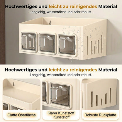 Spice Rack Without Drilling – 3 Transparent Drawers
