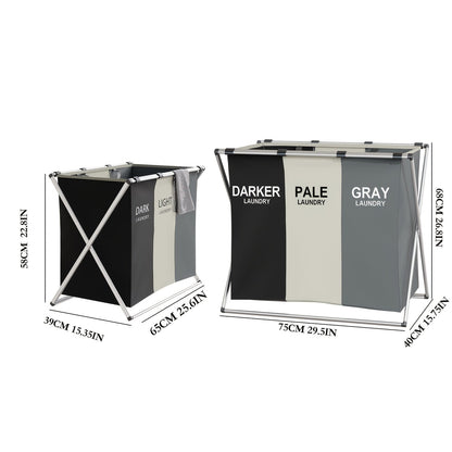 Laundry sorter 3 compartments foldable