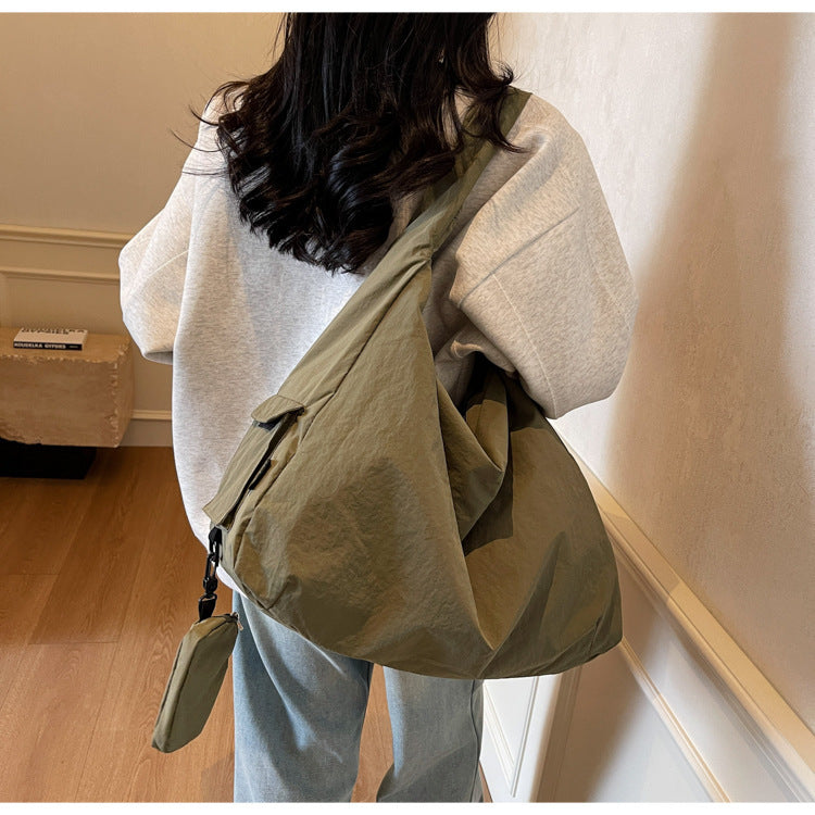 Large Shoulder Bag with Zipper