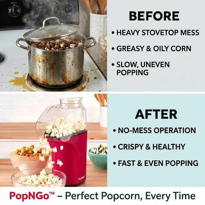 PopNGo™ Hot Air Popcorn Maker Without Oil