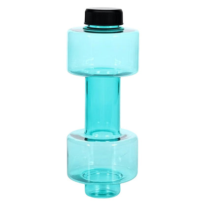 Dumbbell-shaped BPA-free drinking bottle with flip lid