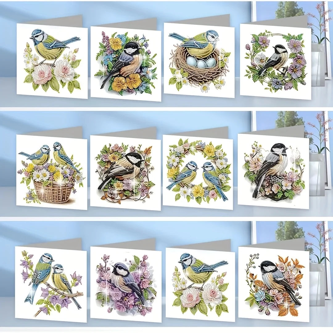 Diamond Painting Greeting Card Set 12 Pieces