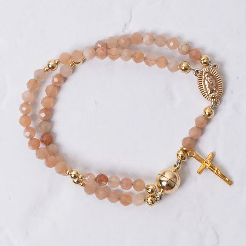 Handcrafted Pearl Prayer Bracelet with Magnetic Clasp