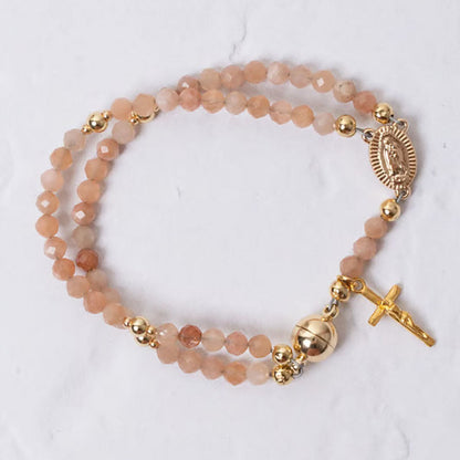 Handcrafted Pearl Prayer Bracelet with Magnetic Clasp