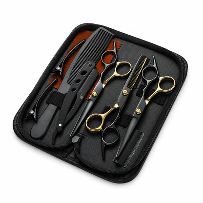 Stainless Steel Ergonomic Thinning and Texturizing Scissors Set