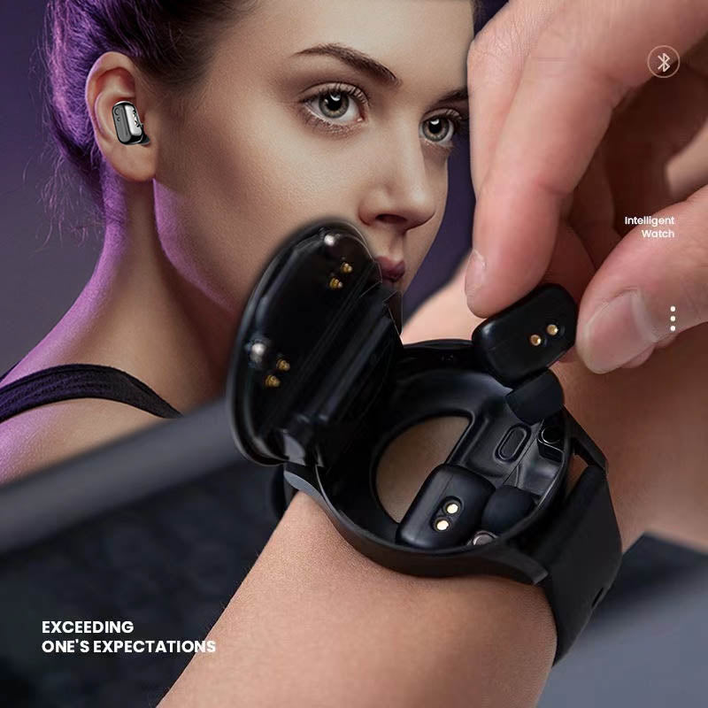 2-in-1 Smartwatch with Bluetooth Headphones