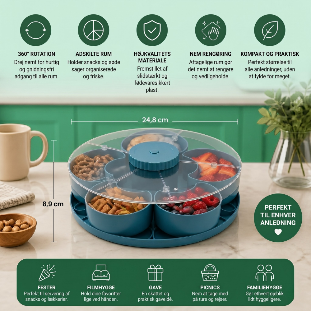 ServeSpin Turntable with Compartments
