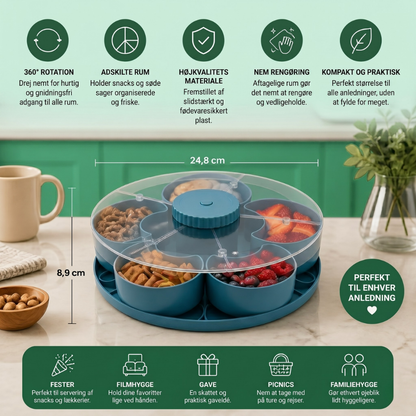 ServeSpin Turntable with Compartments