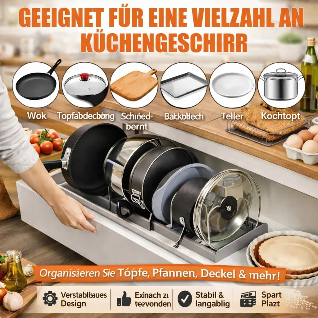 KitchenClarity™ — Finally Effortless Perfect Organization for Your Favorite Pans and More!