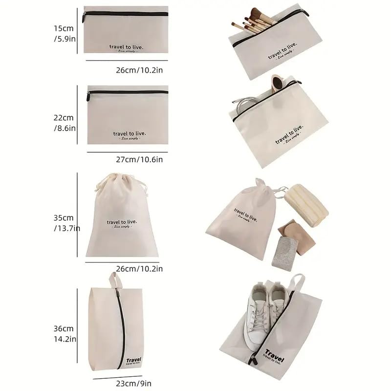 7-piece suitcase organizer set water-repellent