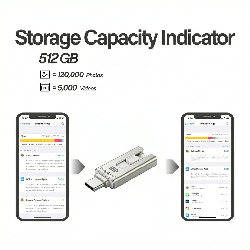 SnapDrive 4-in-1 Mobile Flash Drive for Smartphones
