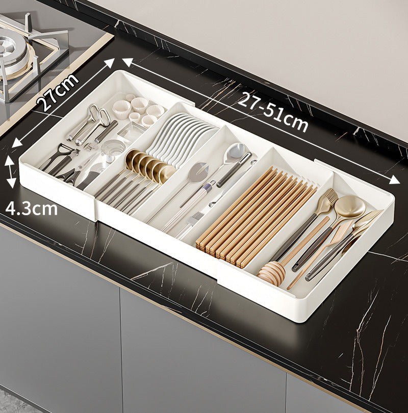 Expandable Drawer Organizer with Transparent Compartments