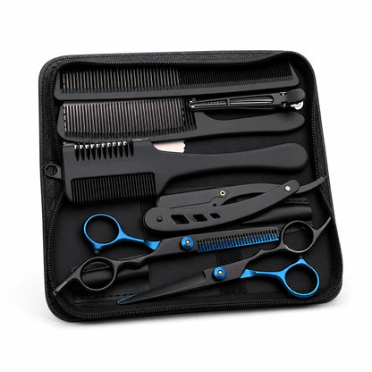 Stainless Steel Thinning and Cutting Scissors Set (with Comb & Case)