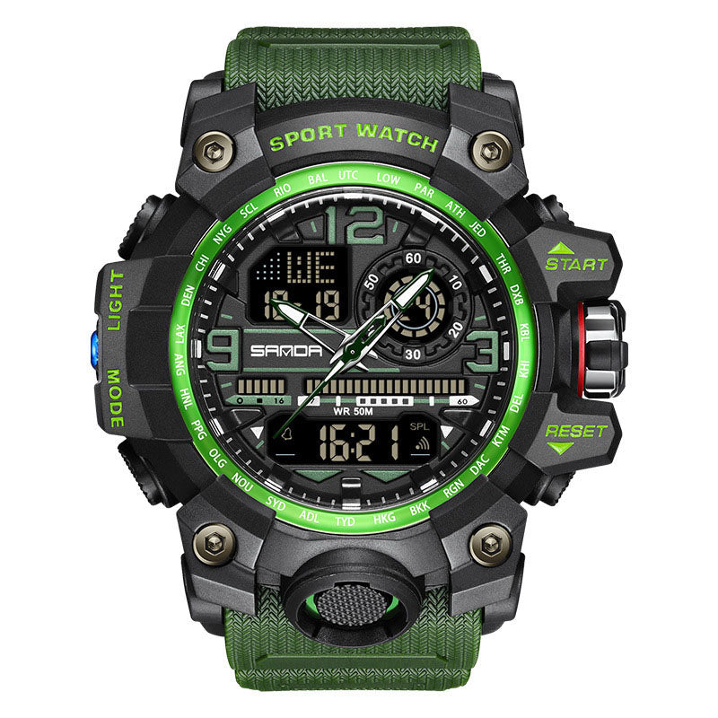 Men's Multifunction Watch with Luminous Display & Water Resistance