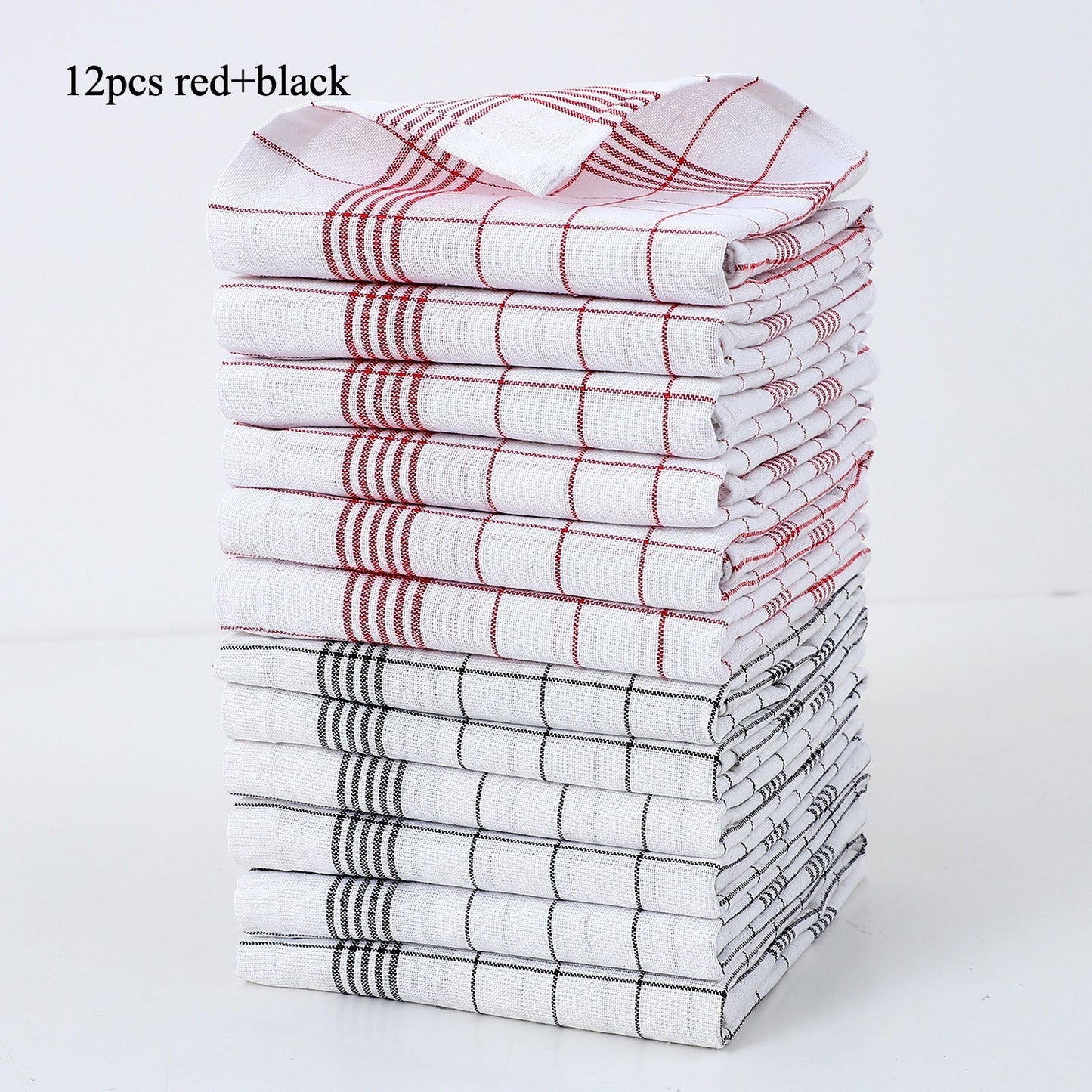 Dish Towel Set 12 Pieces Made of Cotton