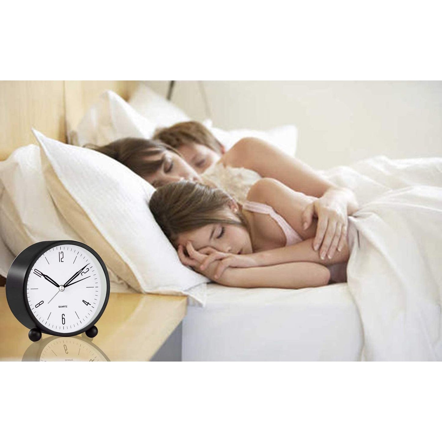 Compact analog watch with silent second hand