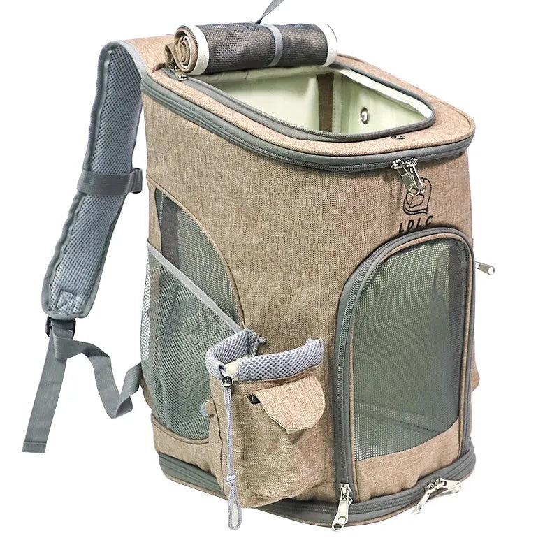 Foldable Pet Carrier Rucksack with Ventilation Window