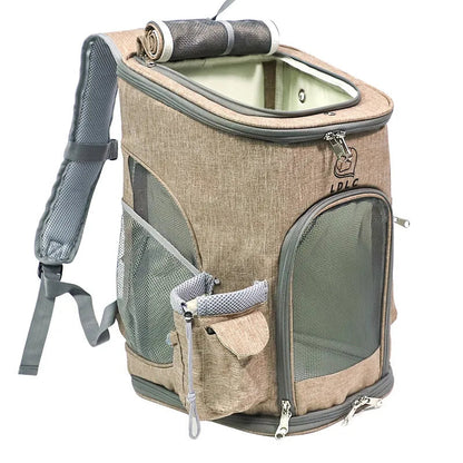 Foldable Pet Carrier Rucksack with Ventilation Window