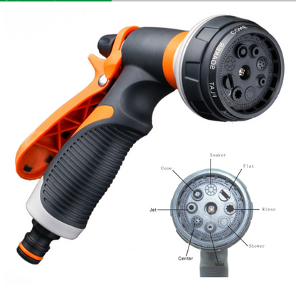 9-in-1 Garden Hose Spray Nozzle with 9 Patterns